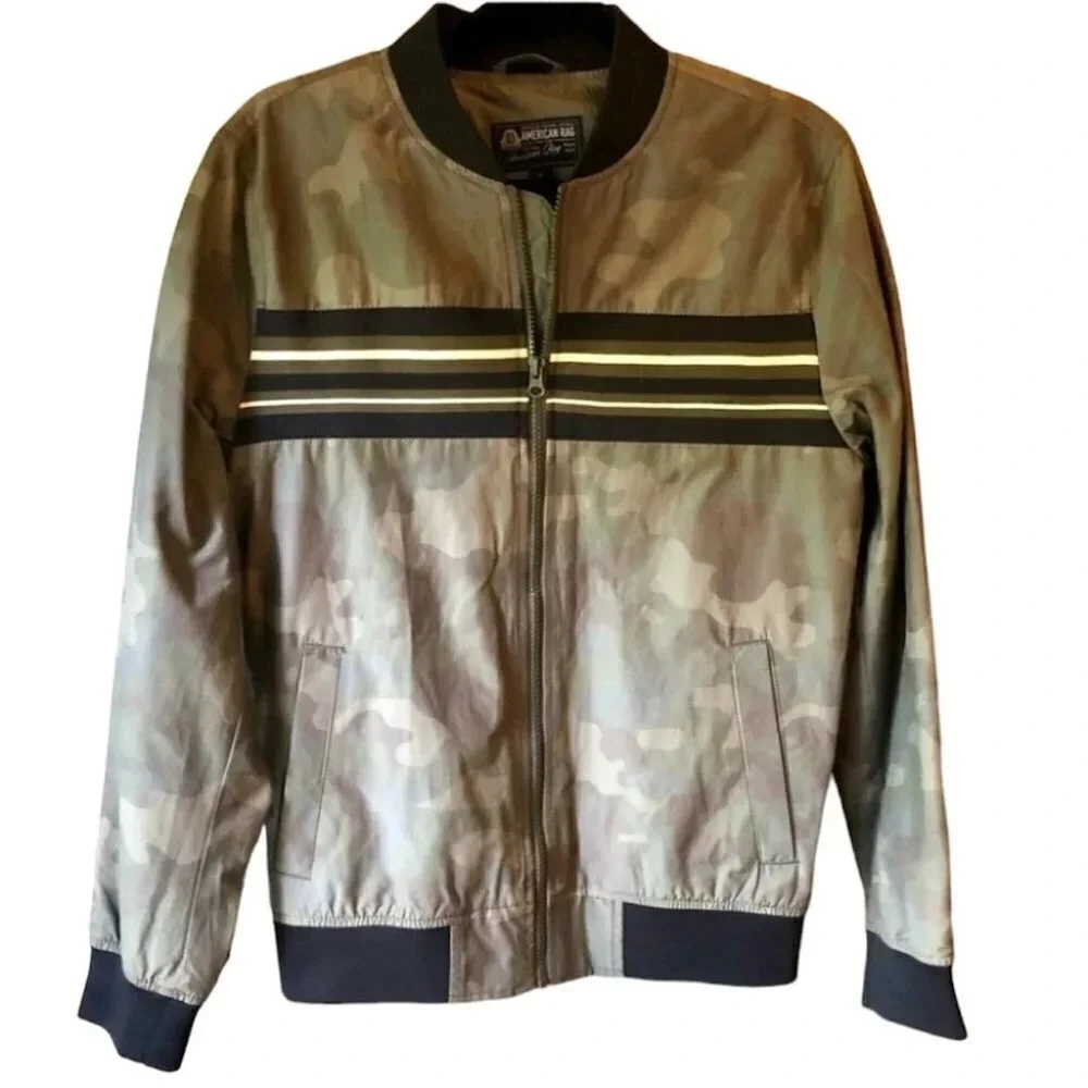 American Rag Men's Camo Full Zip Jacket Size Small